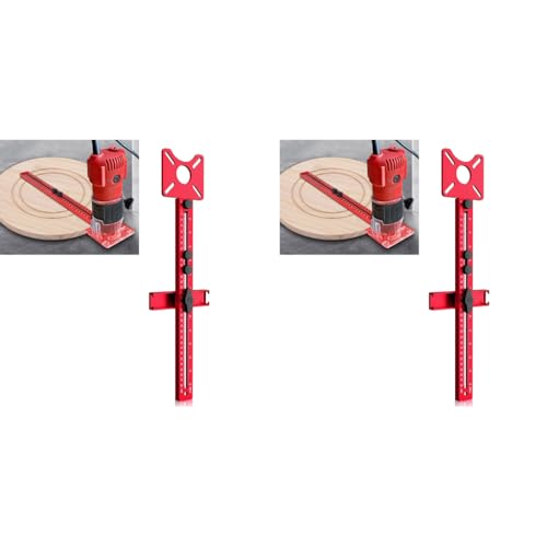 Serplex® 4 in 1 Router Milling Groove Bracket Aluminum Alloy Circle Cutting Jig Multifunctional Cabinet Hardware Guide Adjustable Tool for Woodworking 2 PCS Serplex® 4 in 1 Router Milling Groove Bracket Aluminum Alloy Circle Cutting Jig Multifunctional Cabinet Hardware Guide Adjustable Tool for Woodworking 2 PCS